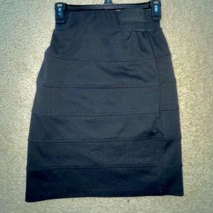 Black Mini Skirt. Elastic waistband.